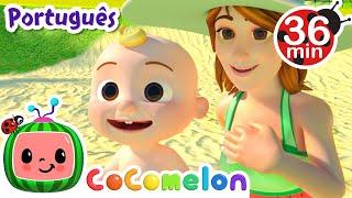 CoComelon em Português | Canção da praia | Compilação de Desenhos Animados