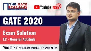 LIVE General Aptitude GATE 2020 Solutions with Answer Key – Electronics & Communication Engg.