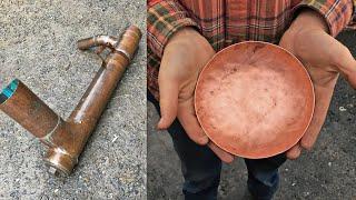 Making a Copper Bowl from Old Pipes