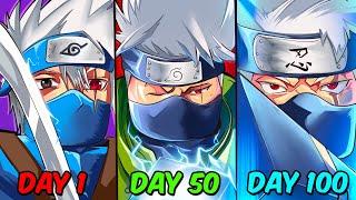 Spent 100 days Going From Noob To KAKASHI HATAKE In Shindo Life! Rellgames Shinobi Life 2