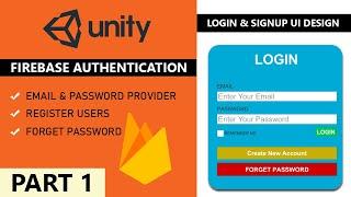 Unity Login System with Firebase Authentication | Simple Login & Signup Interface | Part 1/4