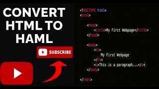 Convert HTML to HAML Online Tool - Most  useful for Rails developer