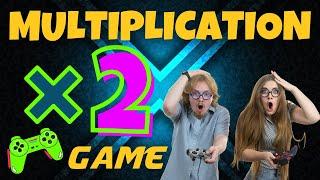 2X MULTIPLICATION GAME! BRAIN BREAK EXERCISE, MOVEMENT ACTIVITY. MATH GAME. TIMES TABLES