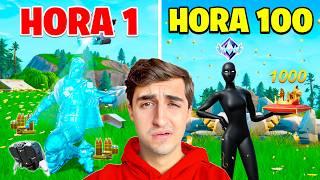 Practiqué Fortnite por 100 HRS SEGUIDAS! ¿MEJORÉ?