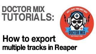 How To Export In Reaper