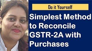 Reconciliation of GSTR 2A with purchases, GSTR 2A reconciliation in excel.how to reconcile gstr2a