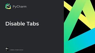 How to disable tabs in PyCharm