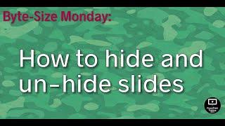 How to hide and unhide slides in PowerPoint