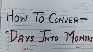 how to convert days into months| conversion from days to months| #conversion #mathematics #reasoning