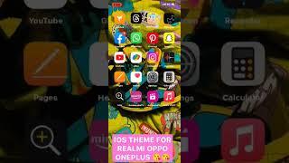 #androids #oppo #androidsmartphone #iphone IOS THEME FOR REAMI OPPO ONEPLUS DEVICE ORGINAL THEME