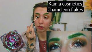 HOW TO USE KAIMA COSMETICS CHAMELEON EYESHADOW FLAKES | TWINTORIALS