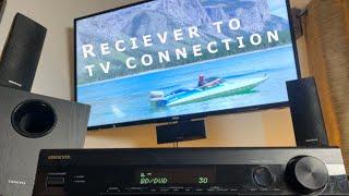 How to Connect TV to Receiver ( With and Without HDMI and RCA ) Onkyo Receiver Install