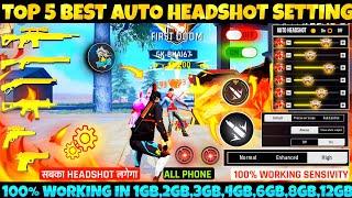 Free Fire Max Auto Headshot Trick 2025 Sensitivity Setting | 2gb, 4gb, 6gb Ram Headshot Sensitivity