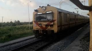 Train travel from Karnataka to Tamilnadu. Train view