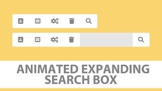 Animated Expanding Search box - Expandable Search Bar |  HTML & CSS