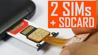 How To Use Both 2 SIM With SD CARD with Hybrid SIM Slot Adapter!