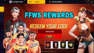 FFWS REDEEM CODES TODAY | FREE FIRE PAKISTAN TODAY NEW REDEEM CODES | FFWS REWARDS