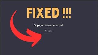 Fix An error occured in ChatGPT  ENGLISH