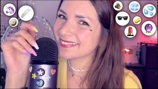 ASMR Emoji Challenge 6 - Tapping, Mouth Sounds, Tape Sounds, Water, Personal Attention, German