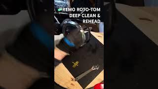 Remo roto-tom 6/8/10 rehead 🫧🪛 #drumheads