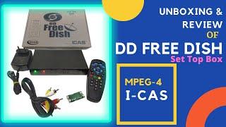 DD FREE DISH iCas MPEG-4 Set Top Box Unboxing And Review With Channel List #RKDth #ddfreedish