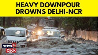 Delhi Rains: Rain Lashes Parts Of Delhi, Traffic Crawls, Several Areas Waterlogged | N18 V