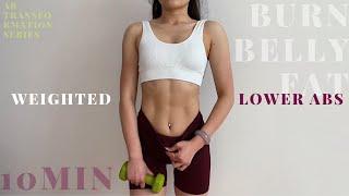 Weighted Lower Abs Workout "BURN LOWER BELLY FAT" | Ab Transformation Series