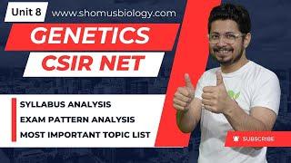 CSIR NET life science unit 8 genetics | prepration startegy | syllabus | most important question