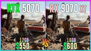 RTX 5070 vs RX 9070 XT - Test in 16 Games