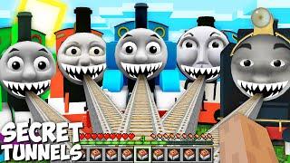 I Found SECRET TUNNEL of EVIL TRAIN THOMAS and FRIENDS JAMES GORDON PERCY HIRO in Minecraft Gameplay