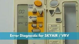 Error Diagnostic for SKYAIR / VRV using wireless remote controller | Daikin Singapore