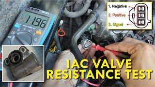 IAC Valve Resistance Testing Using Ohmmeter