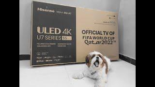 FIRST UNBOXING !!!!! & Review Hisense U7H 120 HZ 4K QLED TV in INDIA