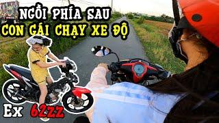 DT Vlog NGỒI PHÍA SAU BÉ HÀNG XÓM CHẠY XE ĐỘ EX135 62zz