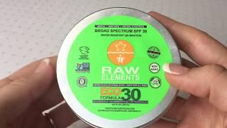 Raw Elements- Natural Sunscreen SPF 30- Water Resistant