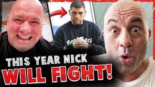 Dana White reveals Nick Diaz WILL fight in UFC! Joe Rogan REACTS to 'FREAK SHOW' in Floyd vs Logan