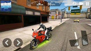 Ultimate Motorcycle Simulator #3 - Red Sportbike Upgraded - Android Gameplay FHD