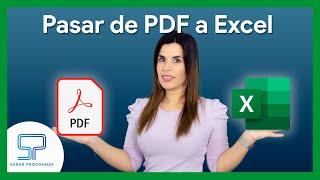 Pasar de PDF a EXCEL  | sin programas ni páginas web de conversión |