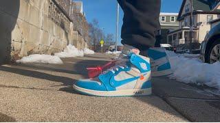 Nike X Off White Air Jordan 1 UNC  Review +Onfoot