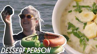 Claire Saffitz Foraging for Best Homemade Clam Chowder | Dessert Person