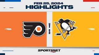 NHL Highlights | Flyers. Penguins - February 25, 2024