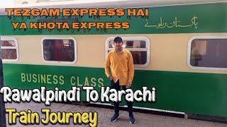 Rawalpindi To Karachi Train Journey Tezgam Express 8DN 6 May 2024 Train journey | #vlog48 |