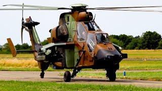 2 French tiger attack helicopters landing