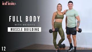 50 Min FULL BODY WORKOUT with WEIGHTS | Strength & Muscle Building