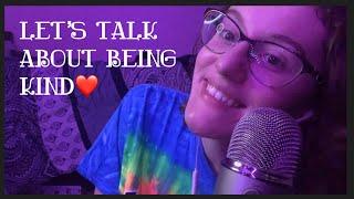 ASMR Let’s Talk About Being Kind (with face brushing, tracing, scratching, etc)