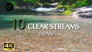 10 Clear Streams in Japan 【4K VIDEO】