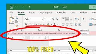 Microsoft has blocked macros from running because the source of this file is untrusted Excel - FIX 