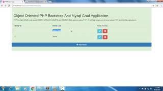 Object Oriented PHP Bootstrap & Mysql CRUD Part 6