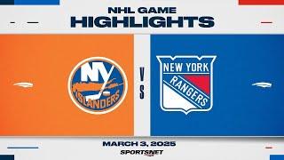 NHL Highlights | Rangers vs. Islanders - March 3, 2025