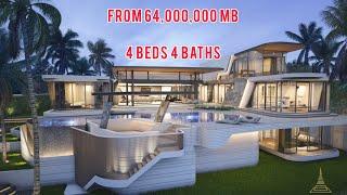 From 64 MB , Ultra Luxury 4 Beds Villas For Sale Phuket